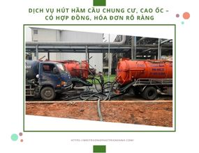 Dịch vụ hút hầm cầu chung cư, cao ốc – Có hợp đồng, hóa đơn rõ ràng