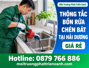 Thông Tắc Bồn Rửa Chén Bát Tại Hải Dương Giá Rẻ