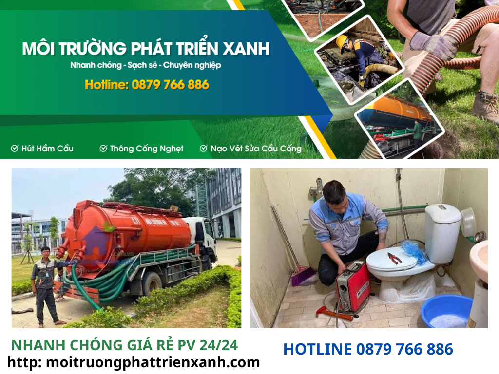 dịch vụ hút bể phốt xã phùng nguyên
