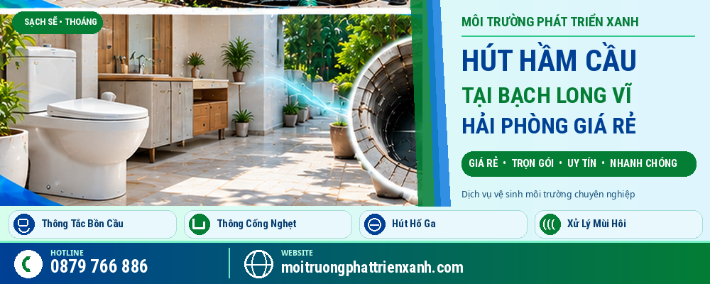 Hút Hầm Cầu Tại Bạch Long Vĩ Hải Phòng Giá Rẻ - Minh họa kiểm tra và vệ sinh hệ thống thoát nước sau xử lý