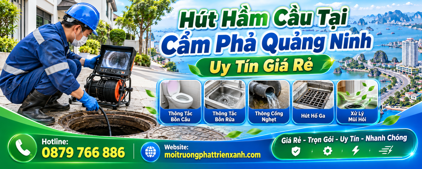 Hút Hầm Cầu Tại Cẩm Phả Quảng Ninh Uy Tín Giá Rẻ - Khảo sát vị trí hầm cầu và kiểm tra hiện trạng công trình
