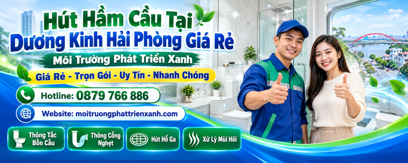 Hút Hầm Cầu Tại Dương Kinh Hải Phòng Giá Rẻ - Kiểm tra và vệ sinh công trình sau khi hút hầm cầu