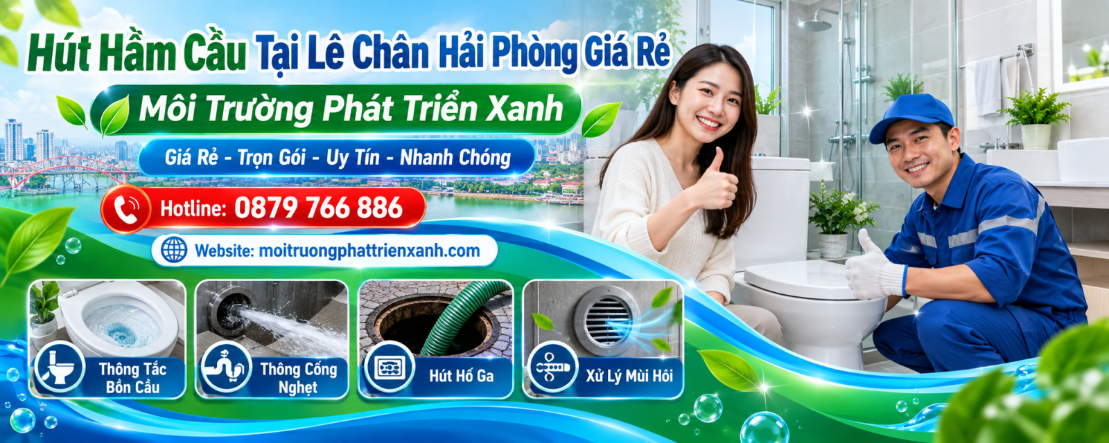 Hút Hầm Cầu Tại Lê Chân Hải Phòng Giá Rẻ - Kiểm tra và vệ sinh công trình sau khi hút hầm cầu
