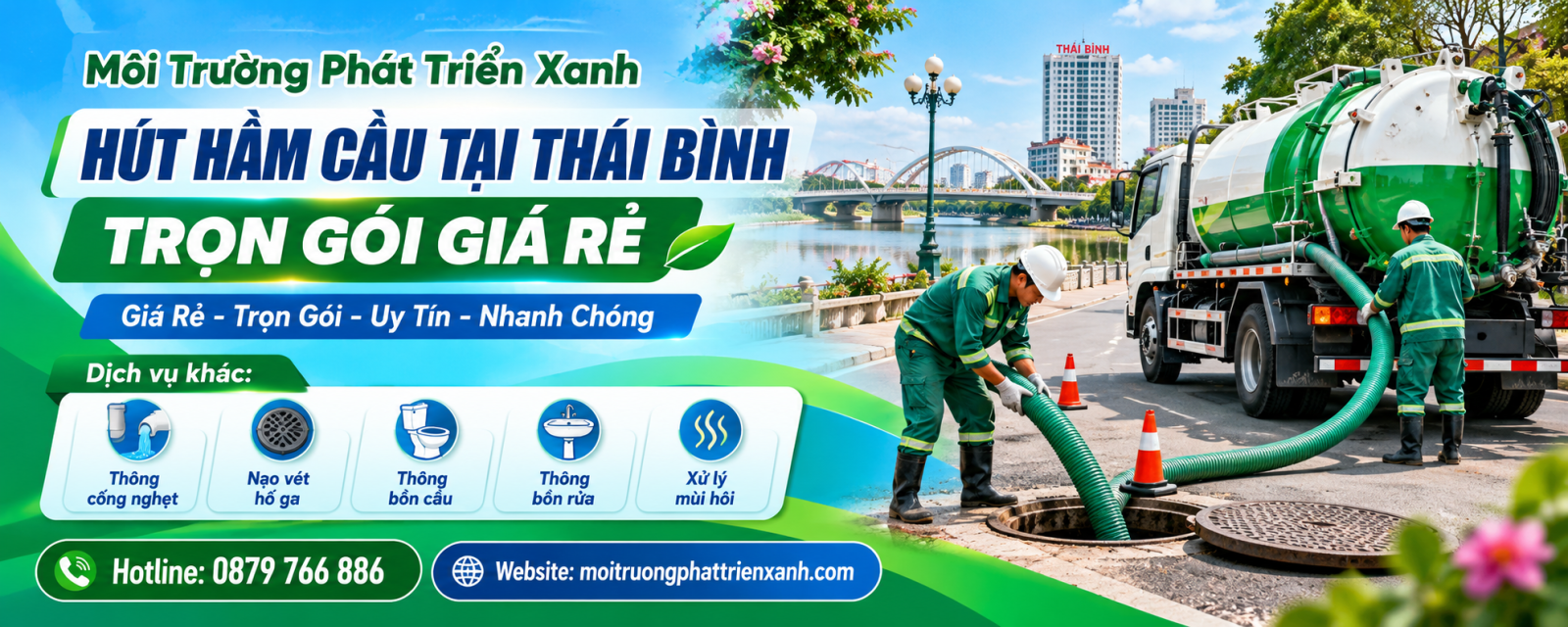 Hút Hầm Cầu Tại Thái Bình Trọn Gói Giá Rẻ - xe chuyên dụng