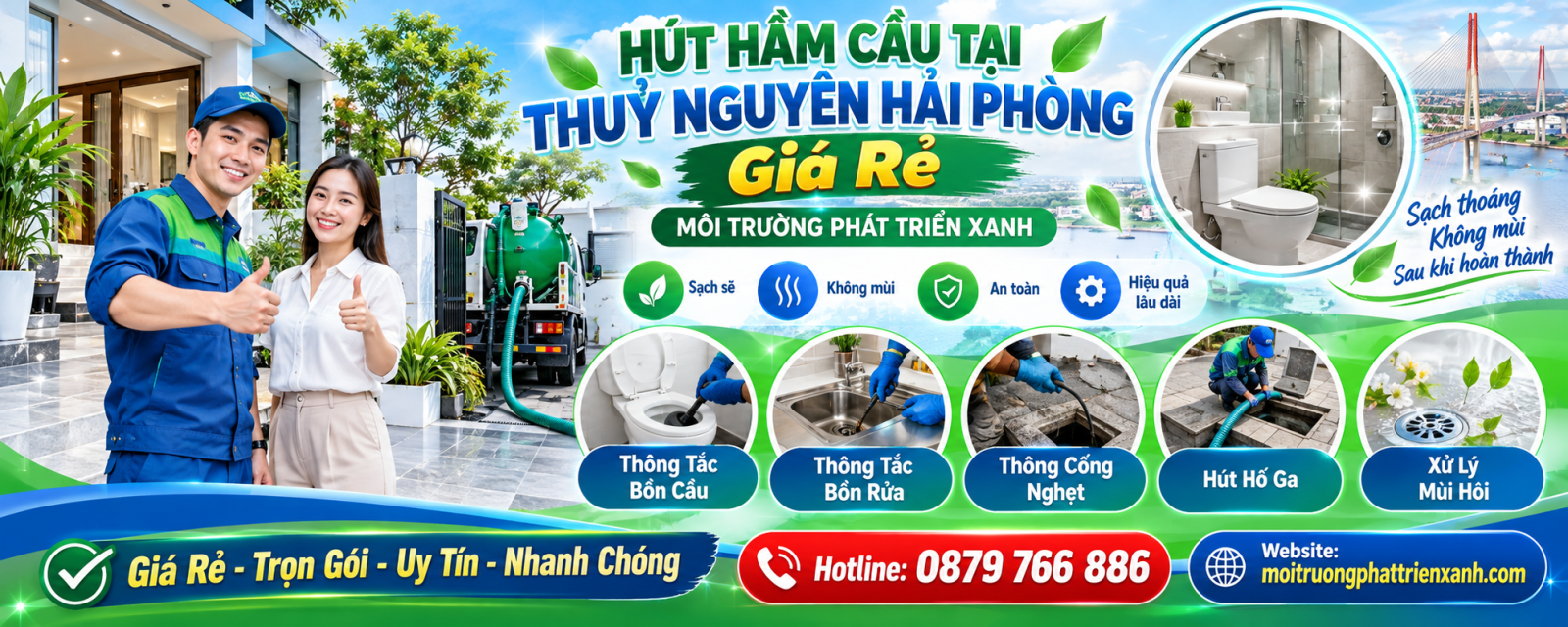 Hút Hầm Cầu Tại Thuỷ Nguyên Hải Phòng Giá Rẻ - Kiểm tra hệ thống vệ sinh và đóng kín nắp bể sau xử lý