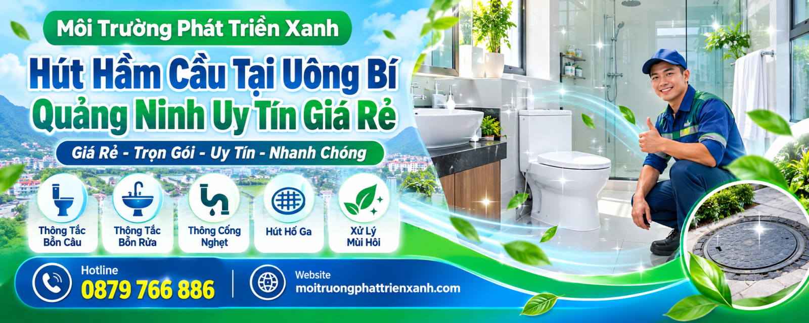 Hút Hầm Cầu Tại Uông Bí Quảng Ninh Uy Tín Giá Rẻ - Kiểm tra hệ thống và vệ sinh sau khi hoàn thành hút bể phốt