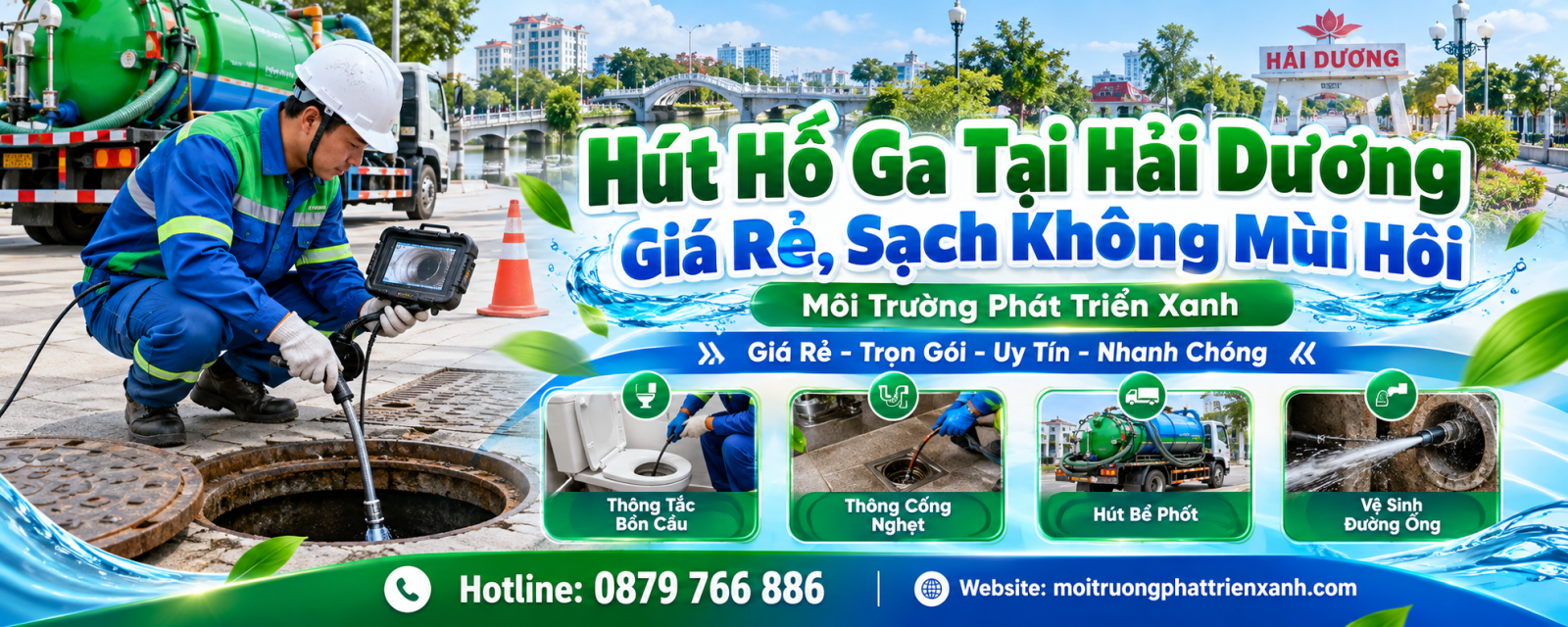Hút Hố Ga Tại Hải Dương Giá Rẻ, Sạch Không Mùi Hôi - Khảo sát hiện trạng hố ga đầy bùn thải