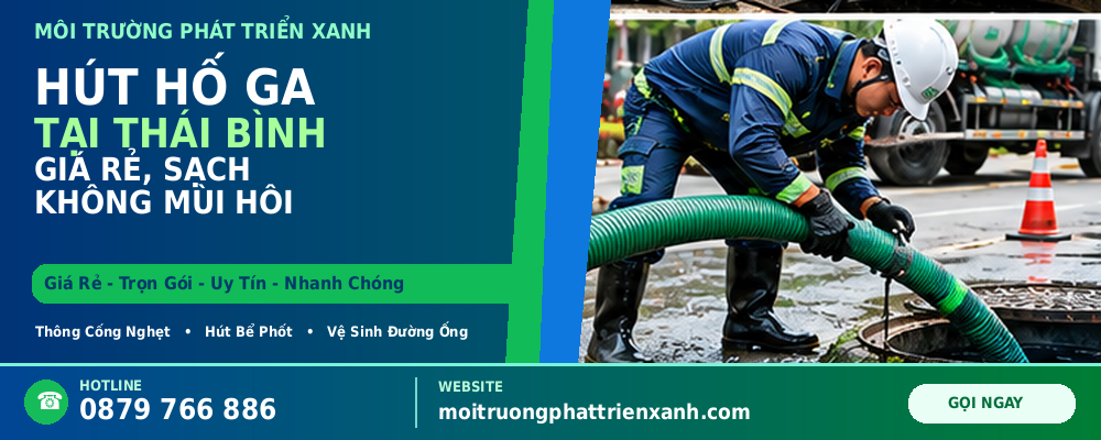 Hút Hố Ga Tại Thái Bình Giá Rẻ, Sạch Không Mùi Hôi - Thi công hút bùn hố ga bằng thiết bị chuyên dụng