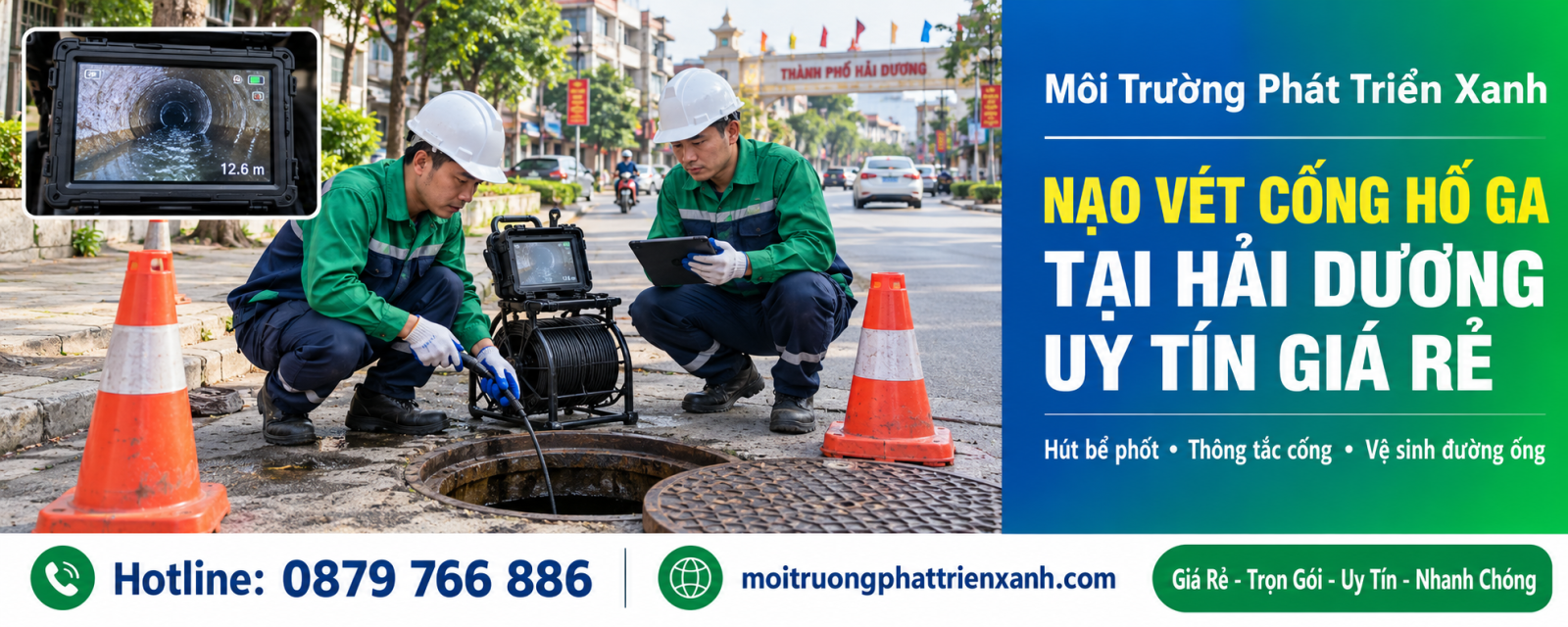 Nạo vét cống hố ga tại Hải Dương uy tín giá rẻ – khảo sát hiện trạng cống và lượng bùn lắng
