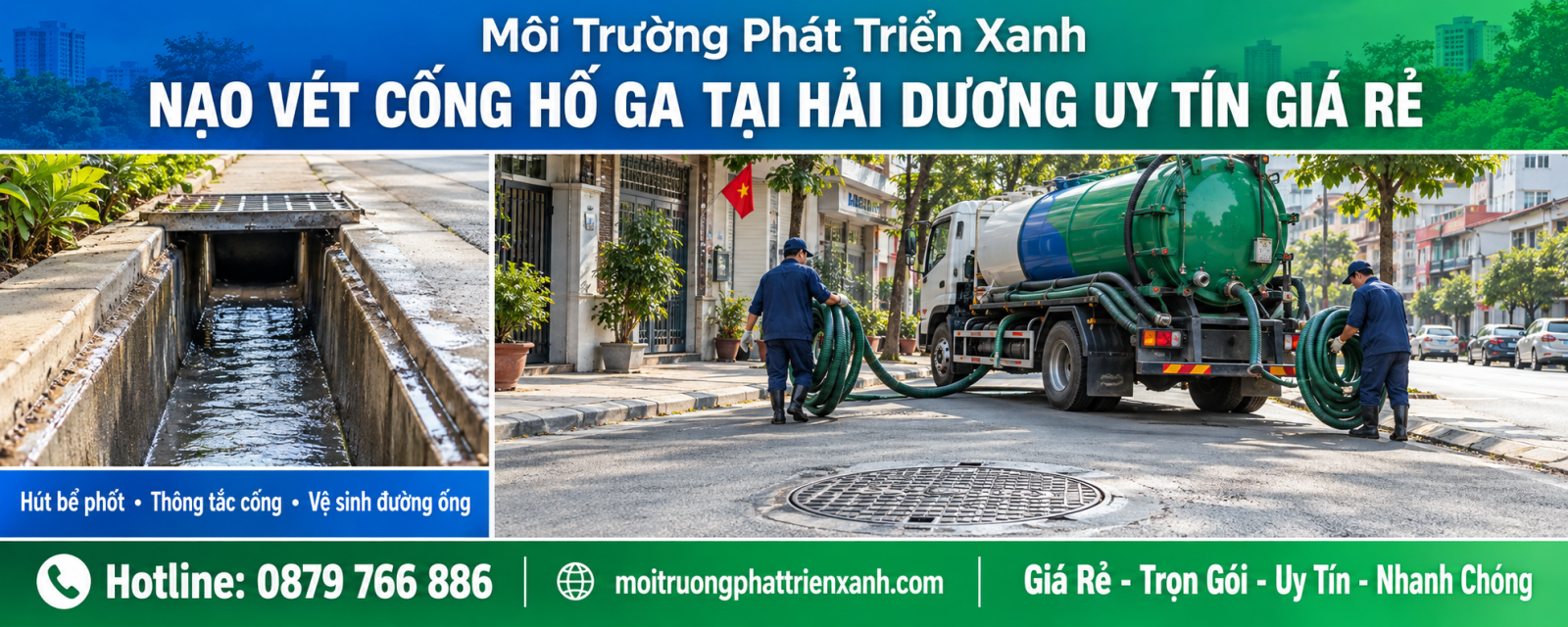 Nạo vét cống hố ga tại Hải Dương uy tín giá rẻ – kiểm tra dòng chảy và vệ sinh mặt bằng sau thi công