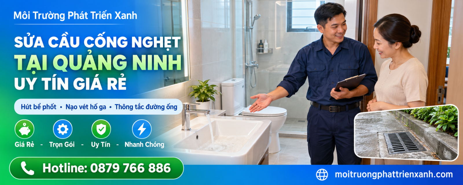 Sửa cầu cống nghẹt tại Quảng Ninh uy tín giá rẻ - kiểm tra thoát nước và bàn giao công trình