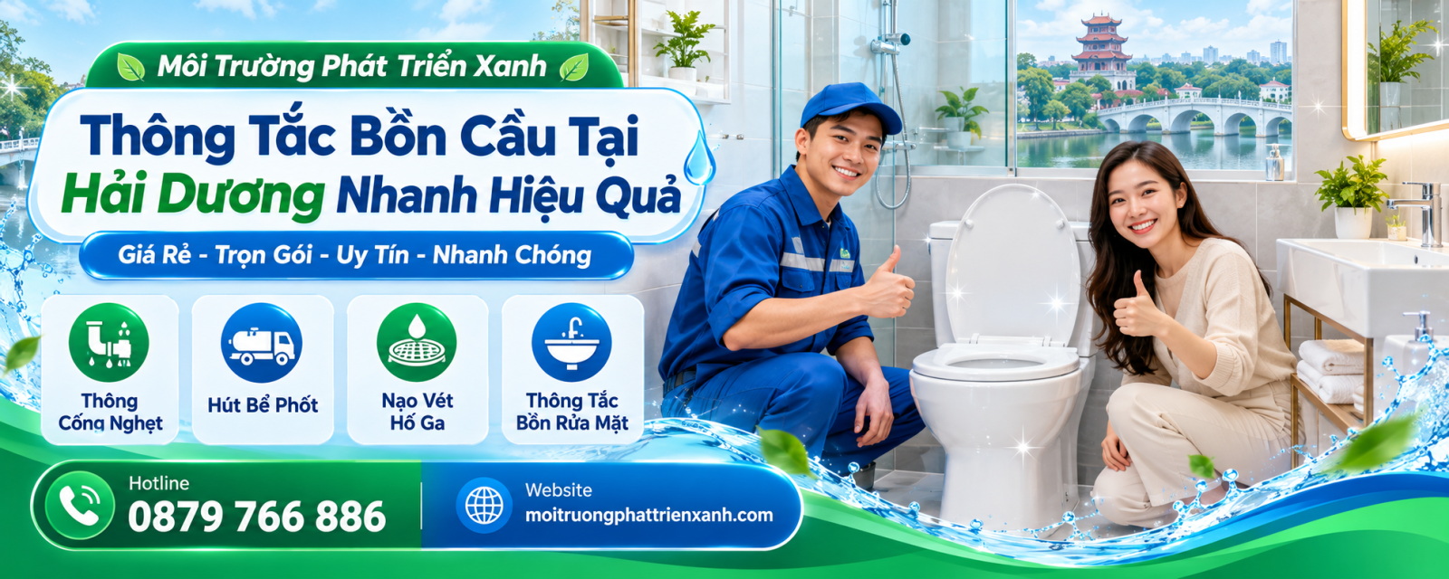 Thông Tắc Bồn Cầu Tại Hải Dương Nhanh Hiệu Quả - Kiểm tra bồn cầu sạch và khả năng thoát nước sau xử lý
