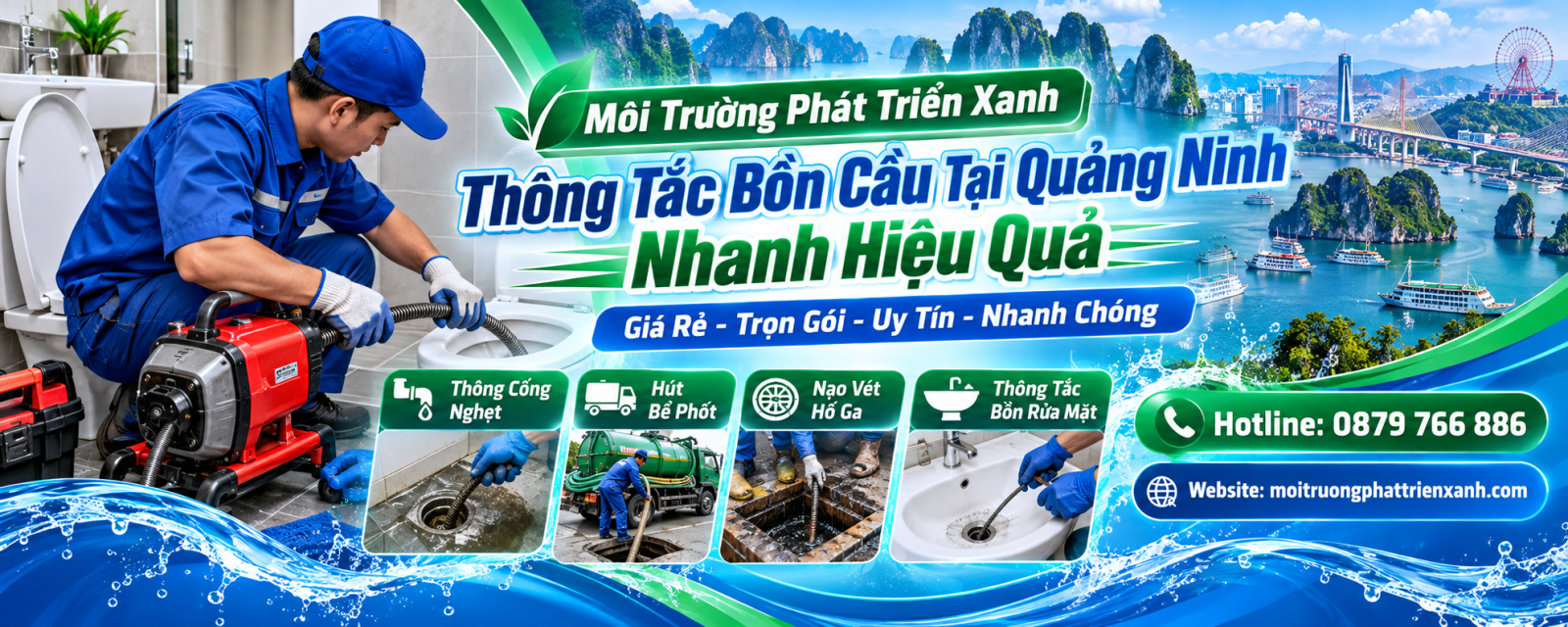 Thông Tắc Bồn Cầu Tại Quảng Ninh Nhanh Hiệu Quả - Hình ảnh thi công xử lý bồn cầu nghẹt bằng thiết bị phù hợp