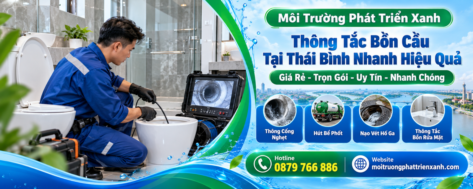 Thông Tắc Bồn Cầu Tại Thái Bình Nhanh Hiệu Quả - Khảo sát nguyên nhân tắc nghẽn