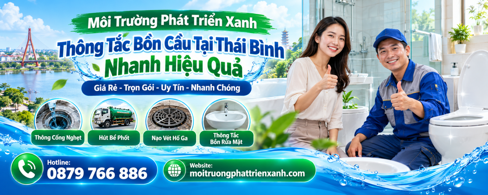Thông Tắc Bồn Cầu Tại Thái Bình Nhanh Hiệu Quả - Kiểm tra bồn cầu sau khi hoàn thành xử lý