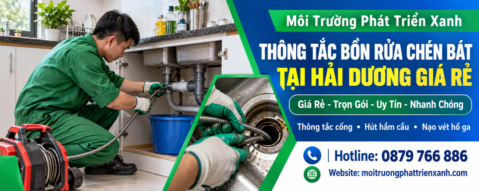 Thông Tắc Bồn Rửa Chén Bát Tại Hải Dương Giá Rẻ – xử lý cặn dầu mỡ trong đường thoát nước bếp