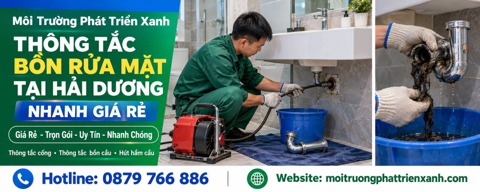 Thông Tắc Bồn Rửa Mặt Tại Hải Dương Nhanh Giá Rẻ – làm sạch tóc và cặn bám trong xi phông