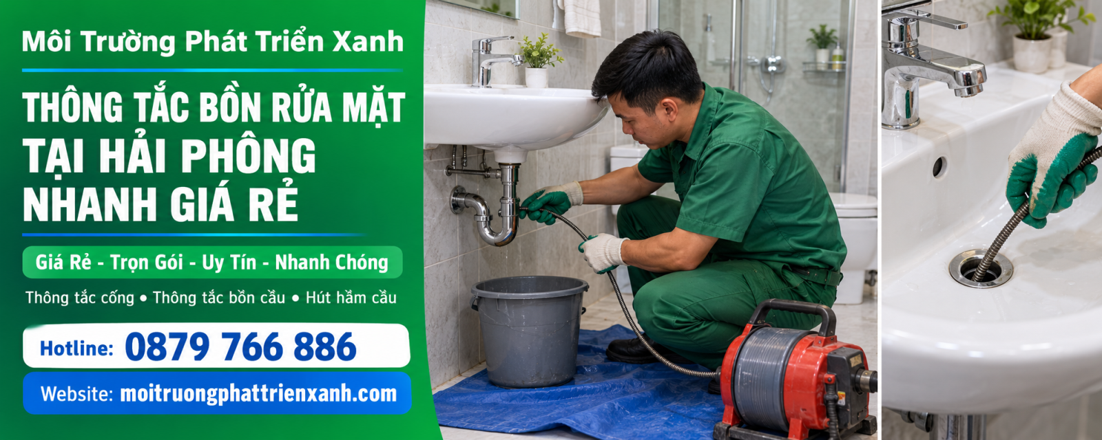 Thông Tắc Bồn Rửa Mặt Tại Hải Phòng Nhanh Giá Rẻ - xử lý tóc và cặn bẩn trong đường thoát lavabo