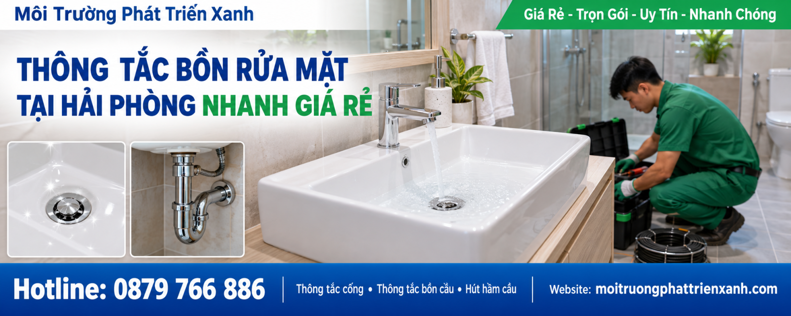 Thông Tắc Bồn Rửa Mặt Tại Hải Phòng Nhanh Giá Rẻ - kiểm tra thoát nước sau khi hoàn thành