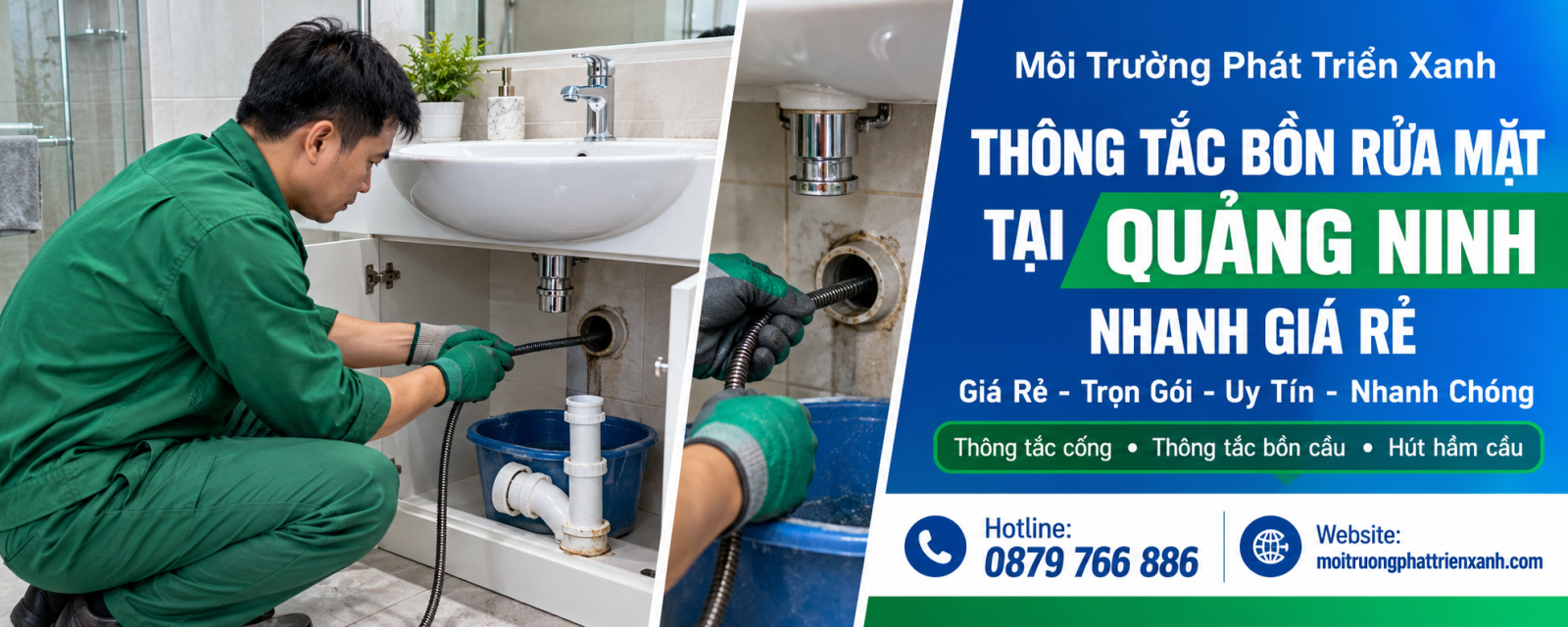Thông tắc bồn rửa mặt tại Quảng Ninh nhanh giá rẻ - làm sạch tóc và cặn bám trong bộ thoát lavabo