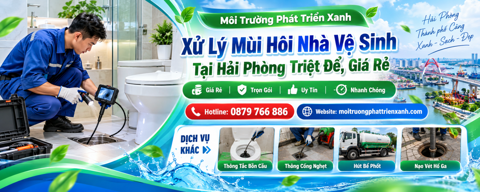 Xử Lý Mùi Hôi Nhà Vệ Sinh Tại Hải Phòng Triệt Để, Giá Rẻ - Kiểm tra nguyên nhân phát sinh mùi hôi nhà vệ sinh
