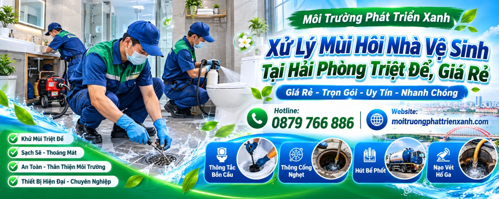 Xử Lý Mùi Hôi Nhà Vệ Sinh Tại Hải Phòng Triệt Để, Giá Rẻ - Kiểm tra và xử lý hệ thống thoát nước gây mùi