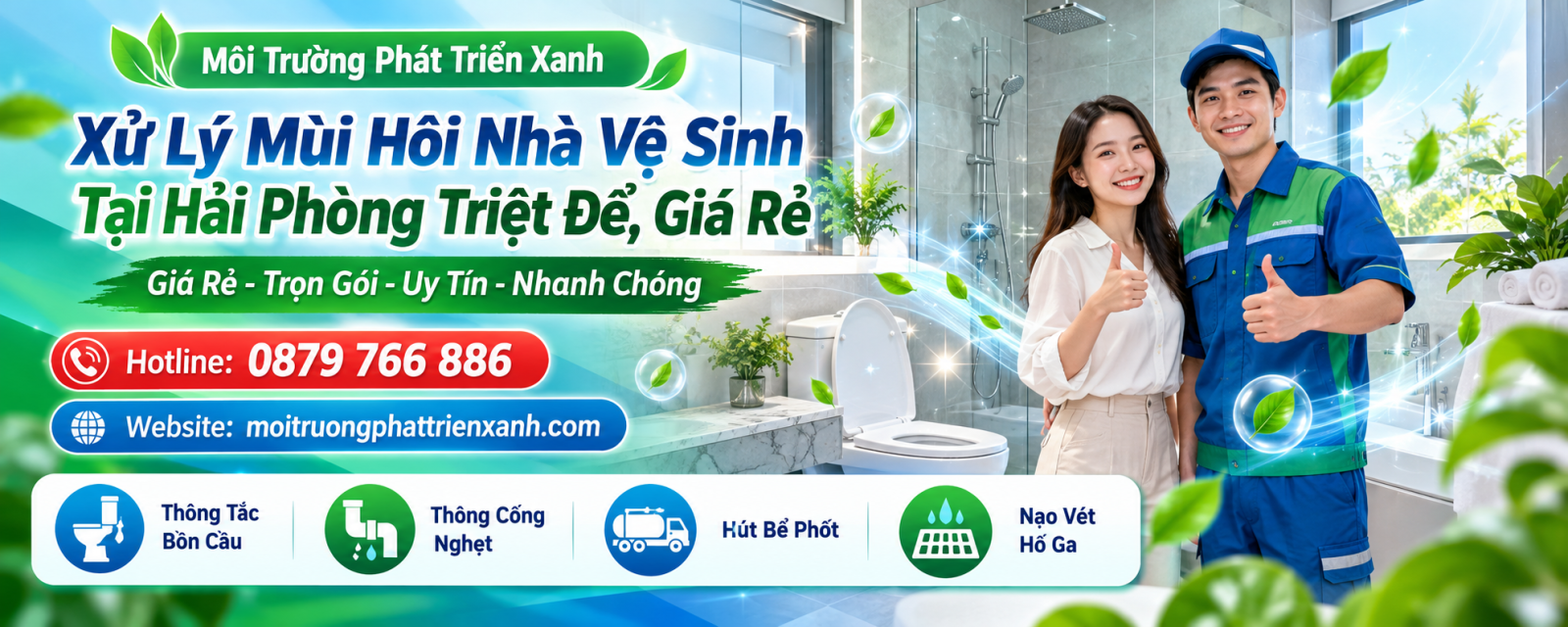 Xử Lý Mùi Hôi Nhà Vệ Sinh Tại Hải Phòng Triệt Để, Giá Rẻ - Không gian nhà vệ sinh sạch sẽ sau khi khắc phục nguồn gây mùi